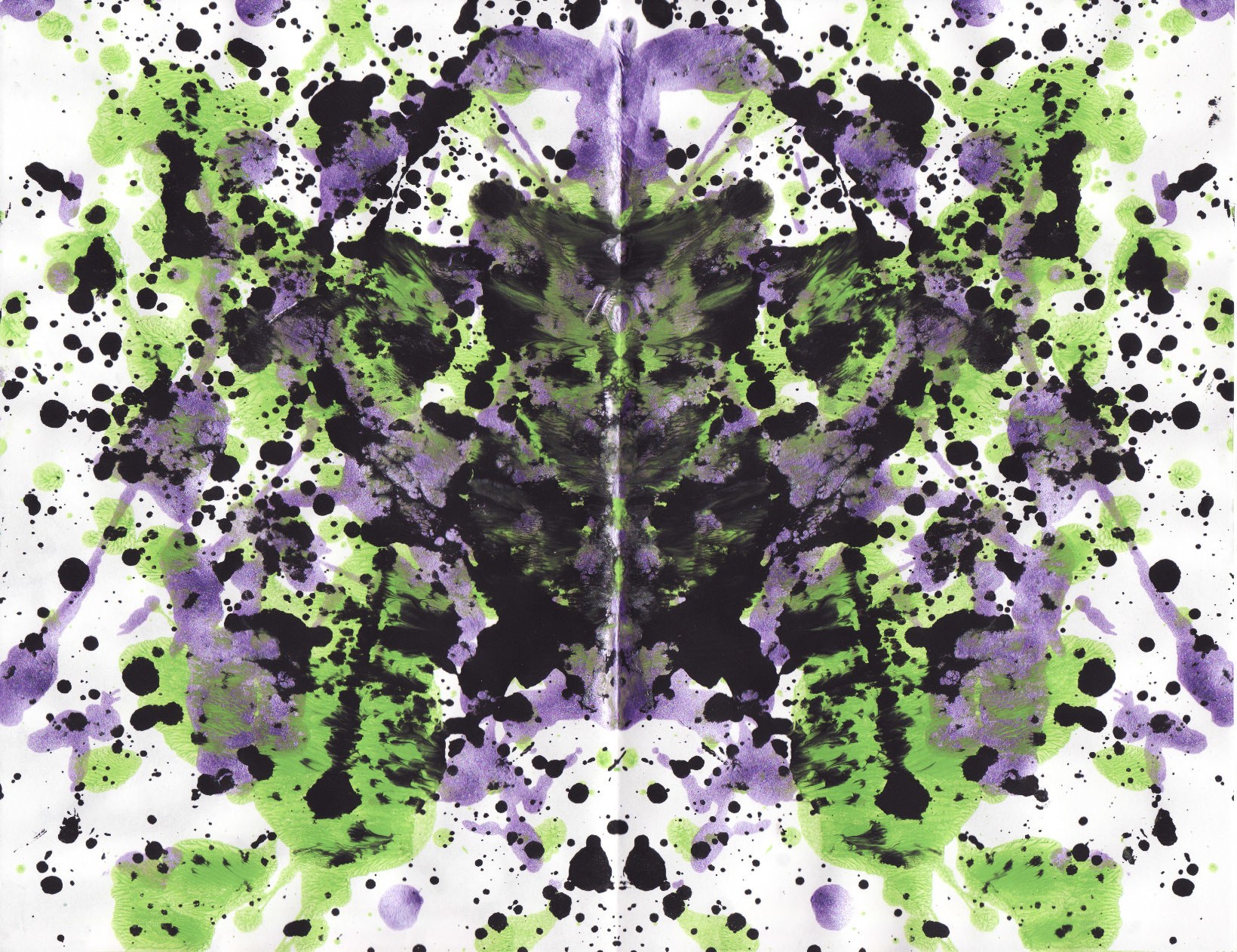 symmetrical inkblot pattern