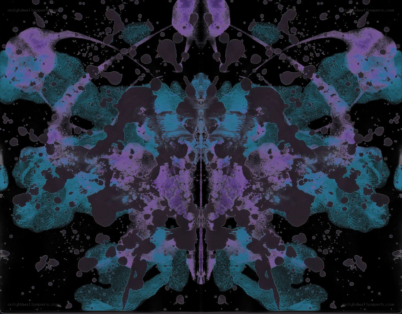 Symmetrical inkblot pattern