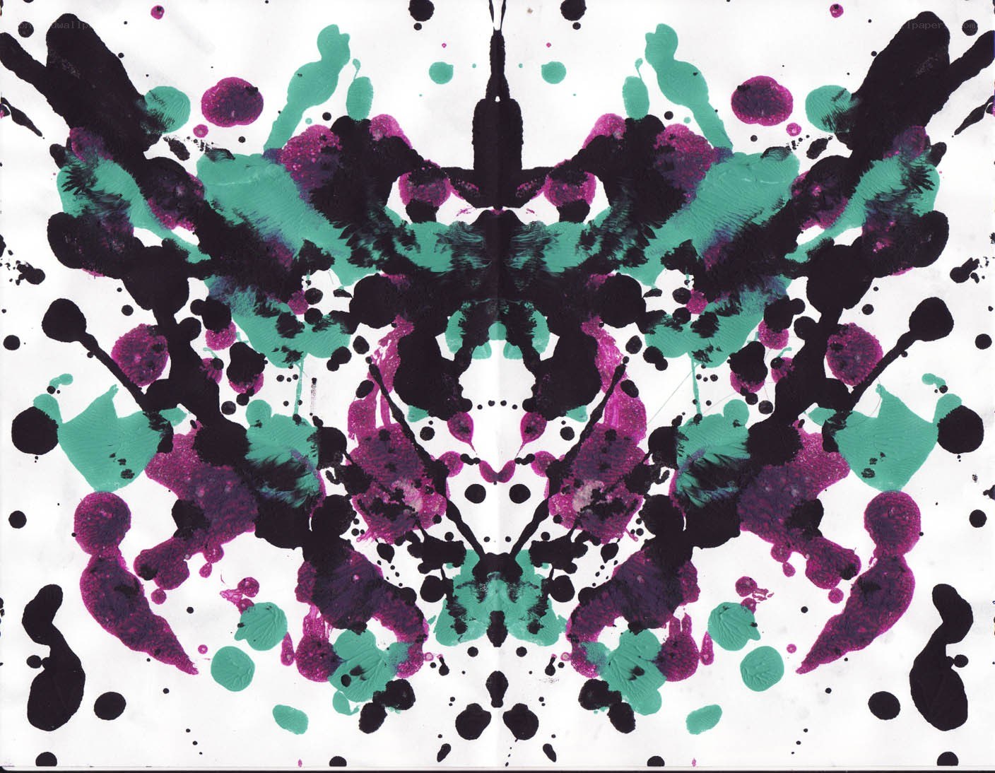 symmetrical inkblot pattern