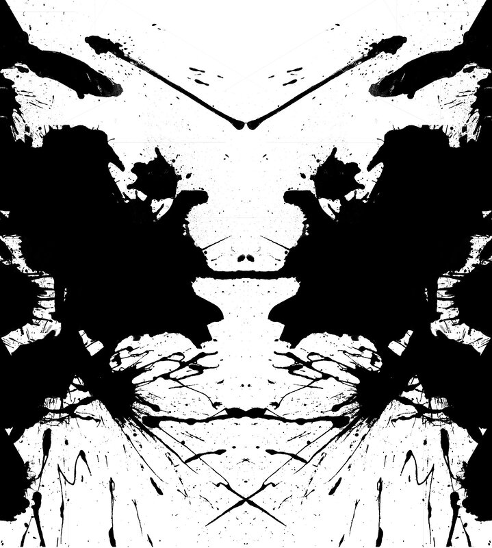 symmetrical inkblot pattern