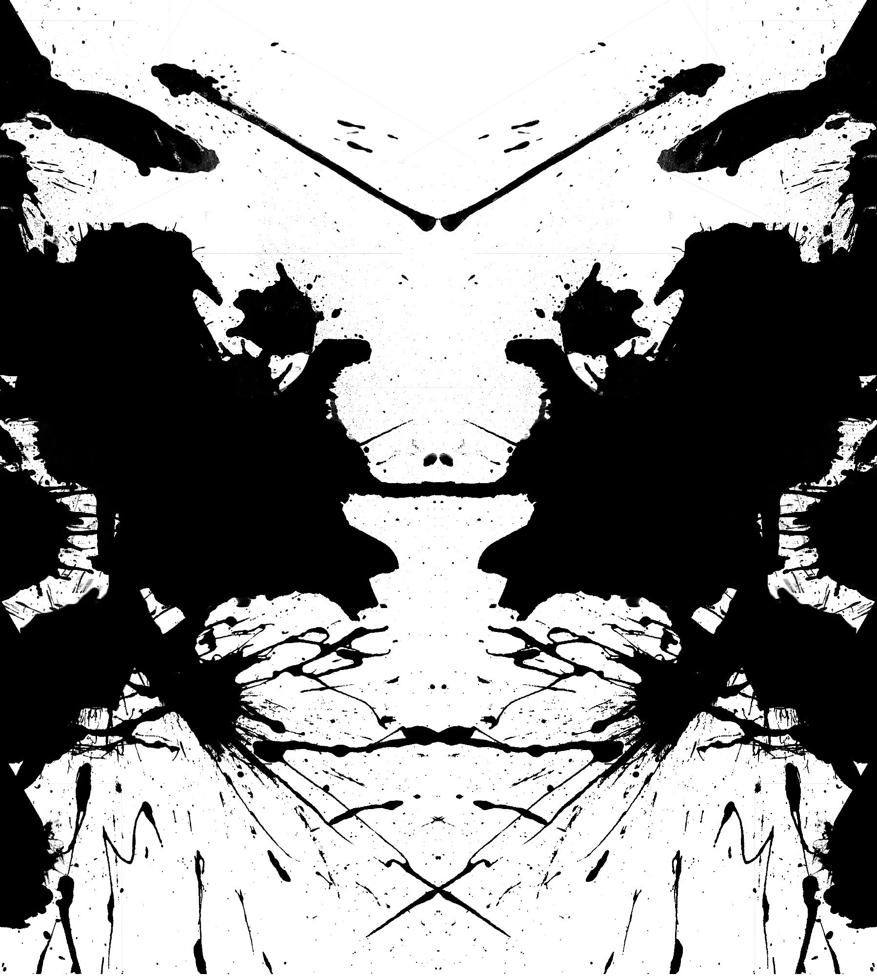 symmetrical inkblot pattern