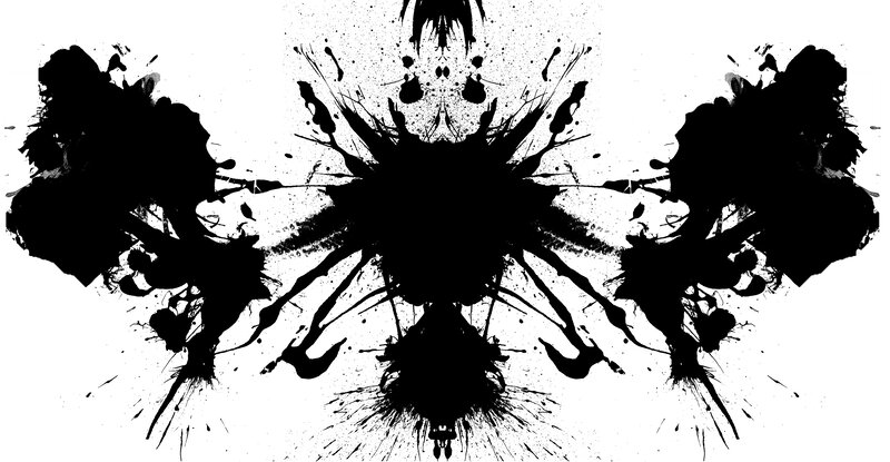 symmetrical inkblot pattern