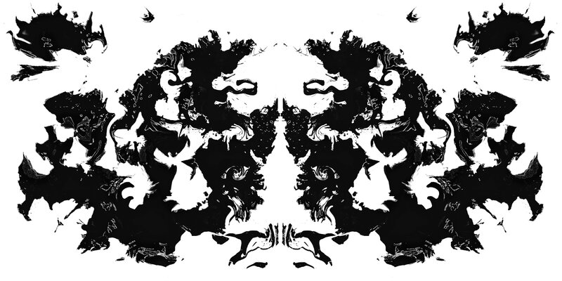 symmetrical inkblot pattern