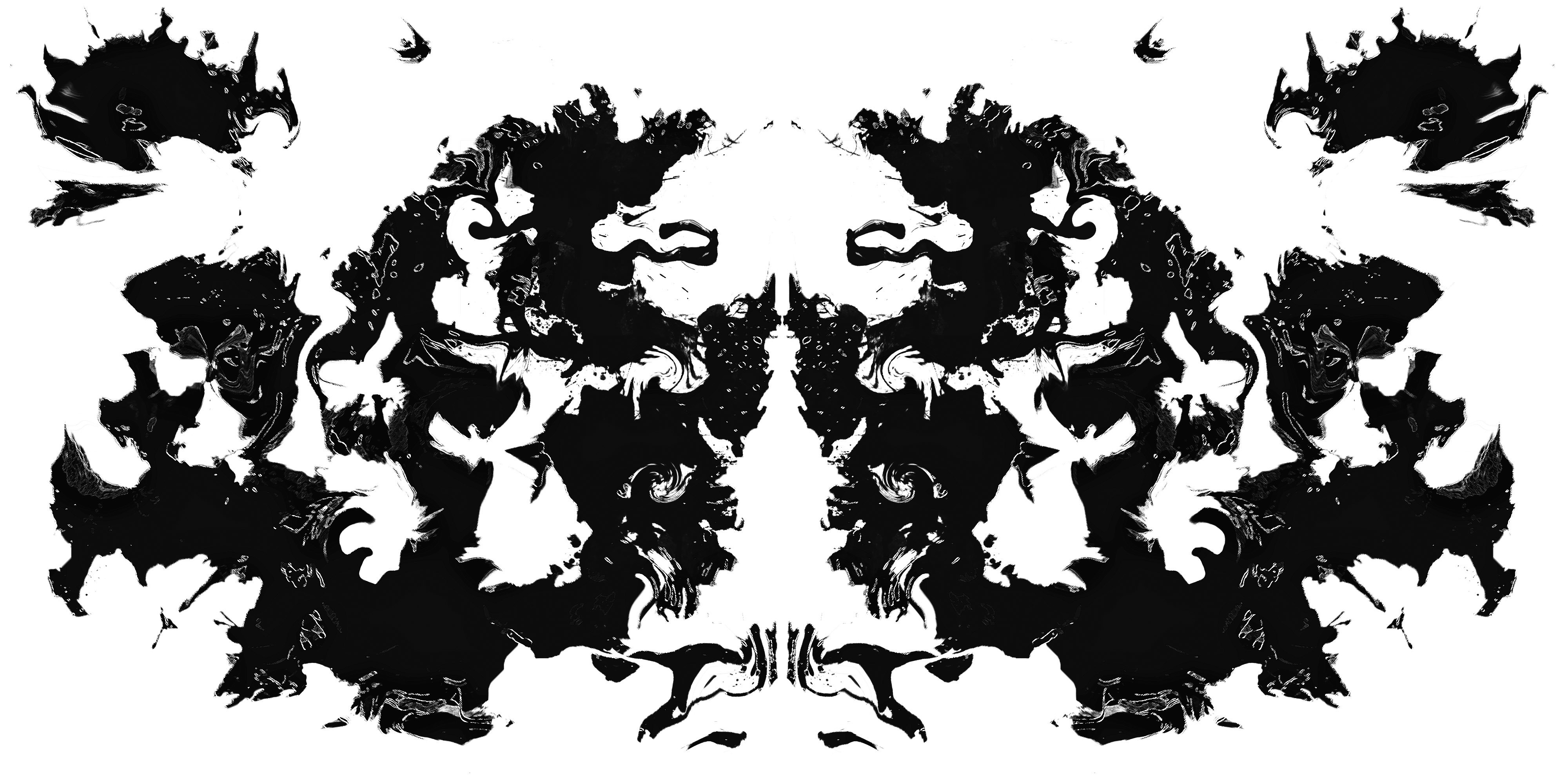 symmetrical inkblot pattern