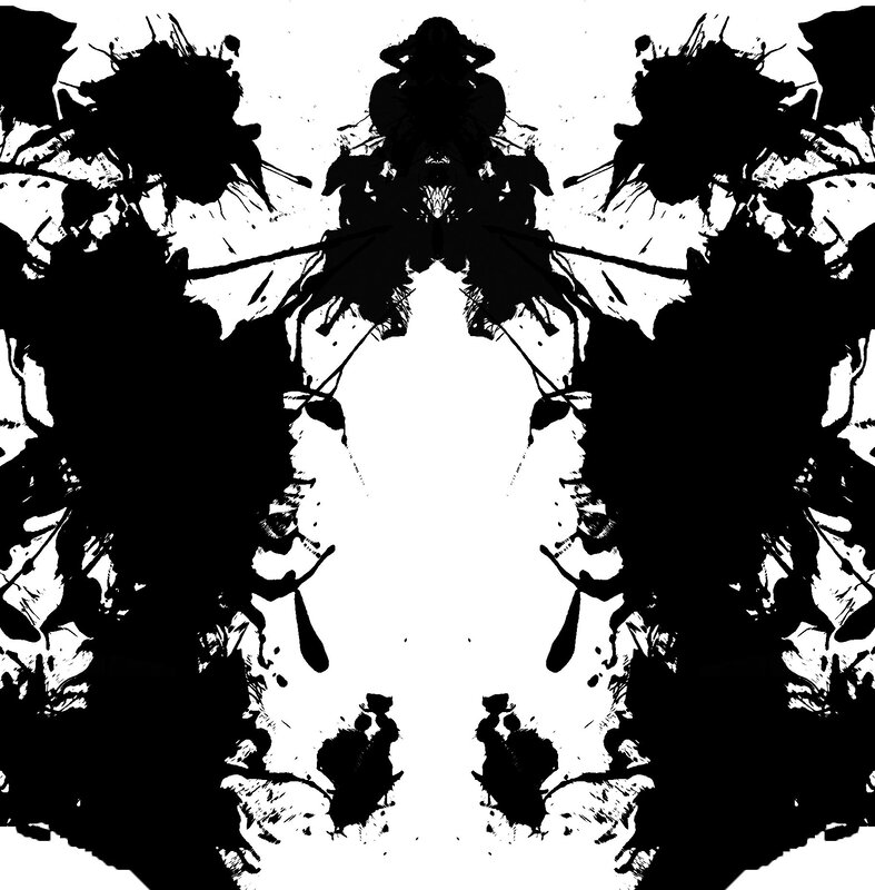 symmetrical inkblot pattern