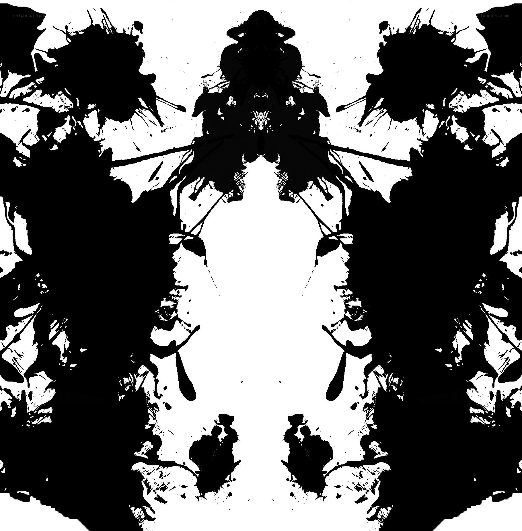 symmetrical inkblot pattern