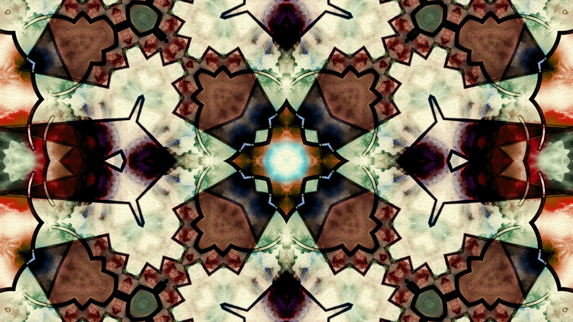 symmetrical kaleidoscopic pattern