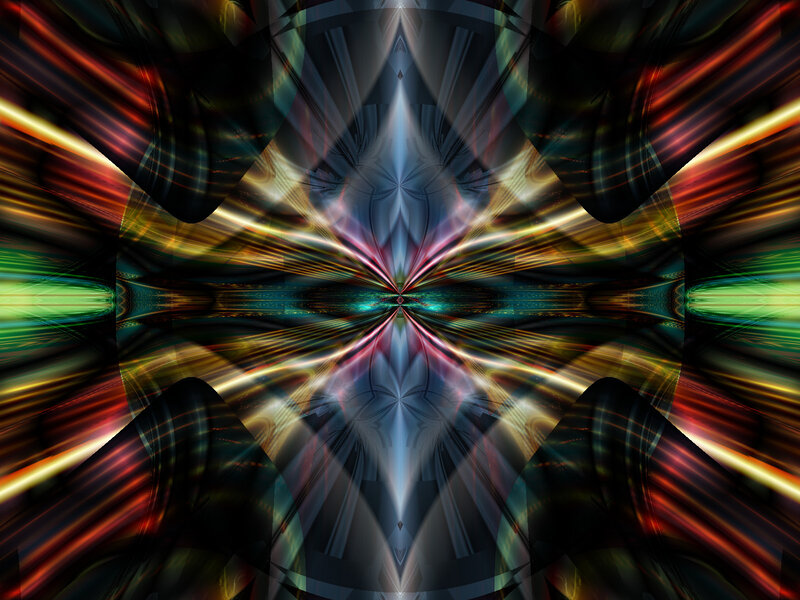 Symmetrical Light Burst — Black