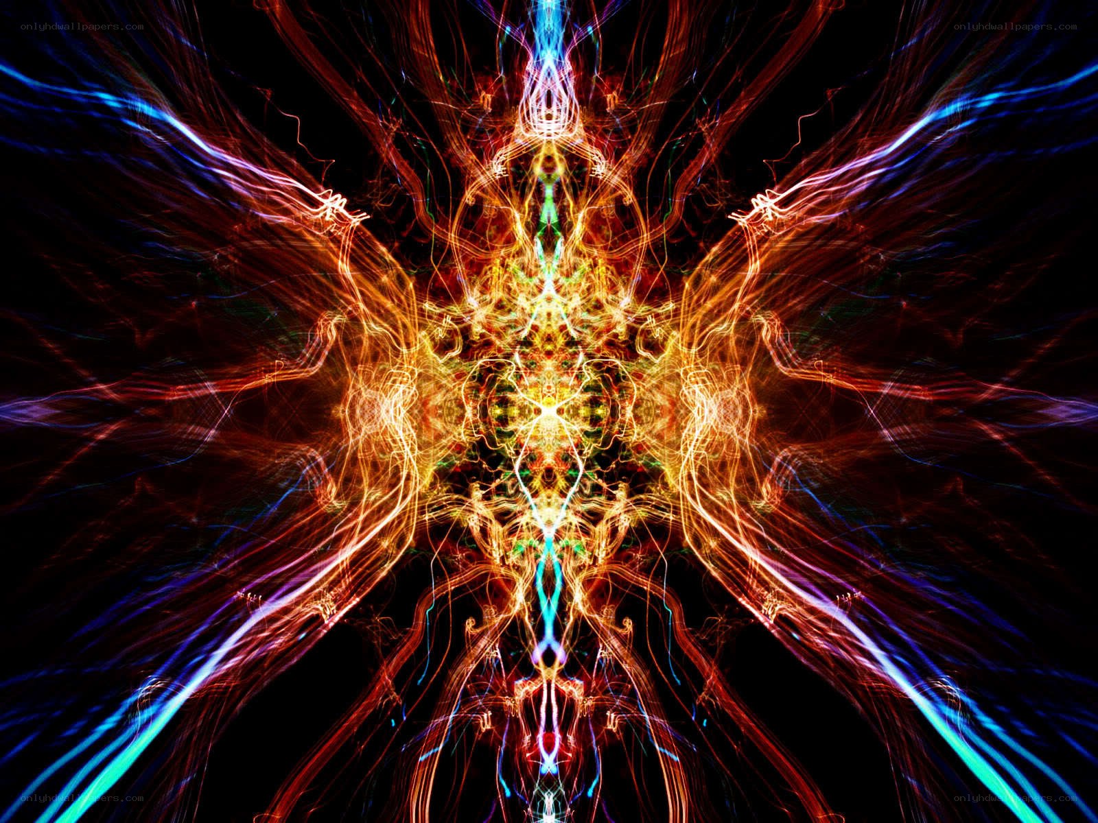 Symmetrical light burst pattern