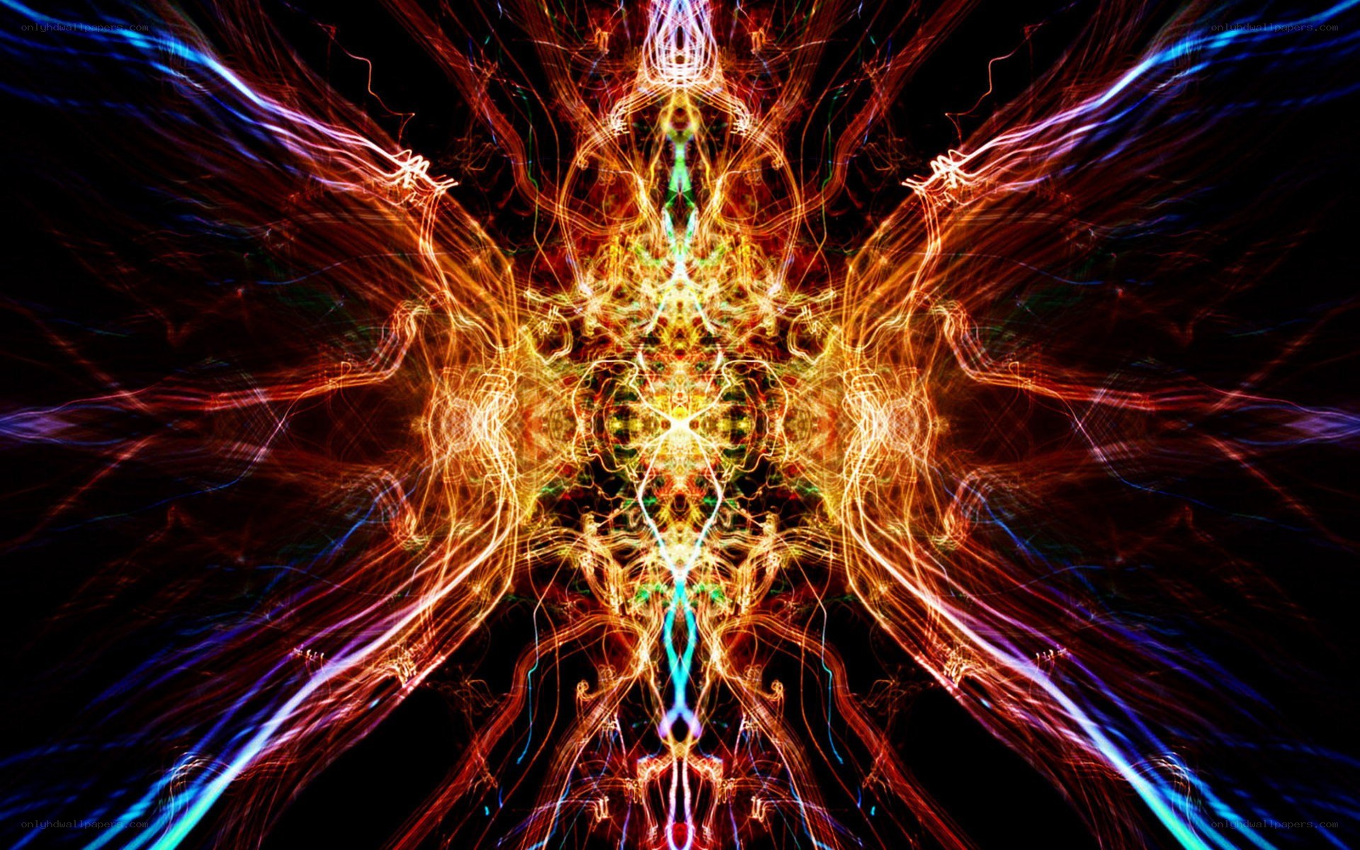 symmetrical light burst pattern