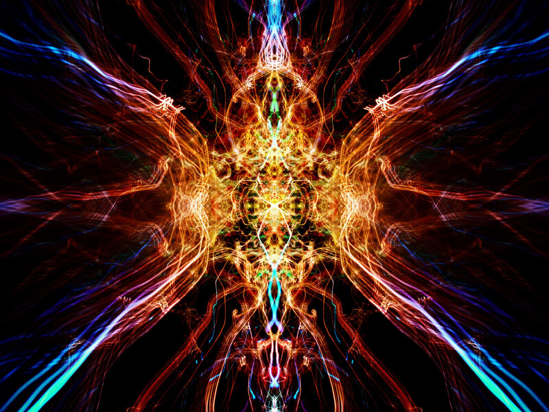 symmetrical light burst pattern