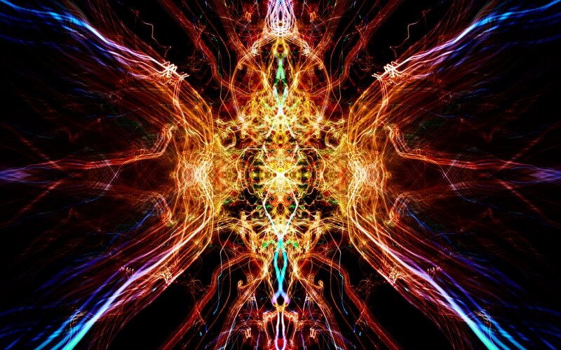 Symmetrical light burst pattern