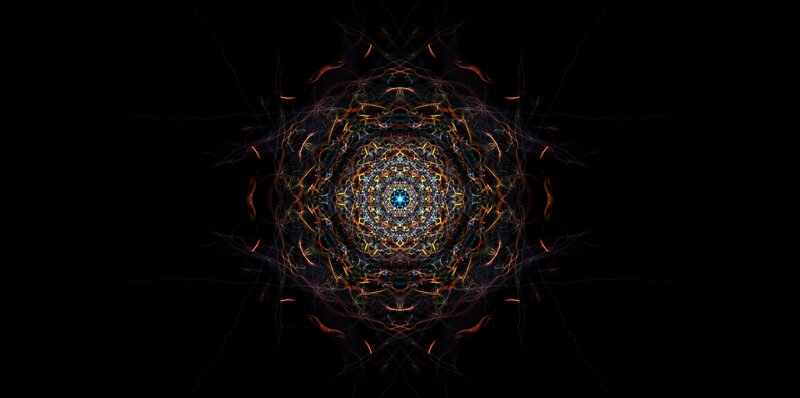 Symmetrical Light Pattern — Black, Dramatic