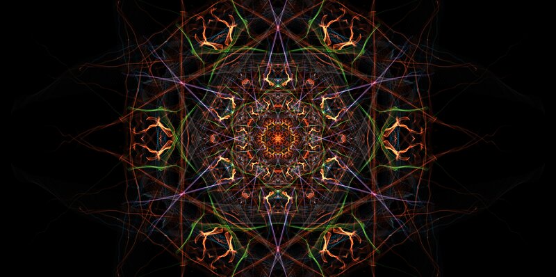 Symmetrical Light Pattern — Black