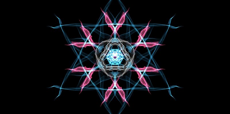 Symmetrical Light Pattern — Blue