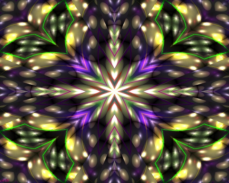 Symmetrical Light Pattern — Purple