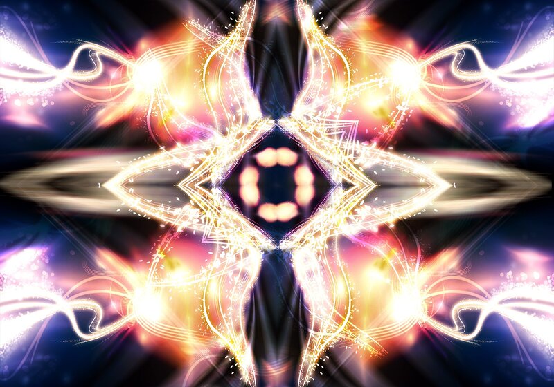 Symmetrical Light Pattern — Yellow, Energetic