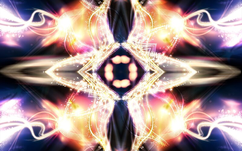 Symmetrical Light Pattern — Yellow