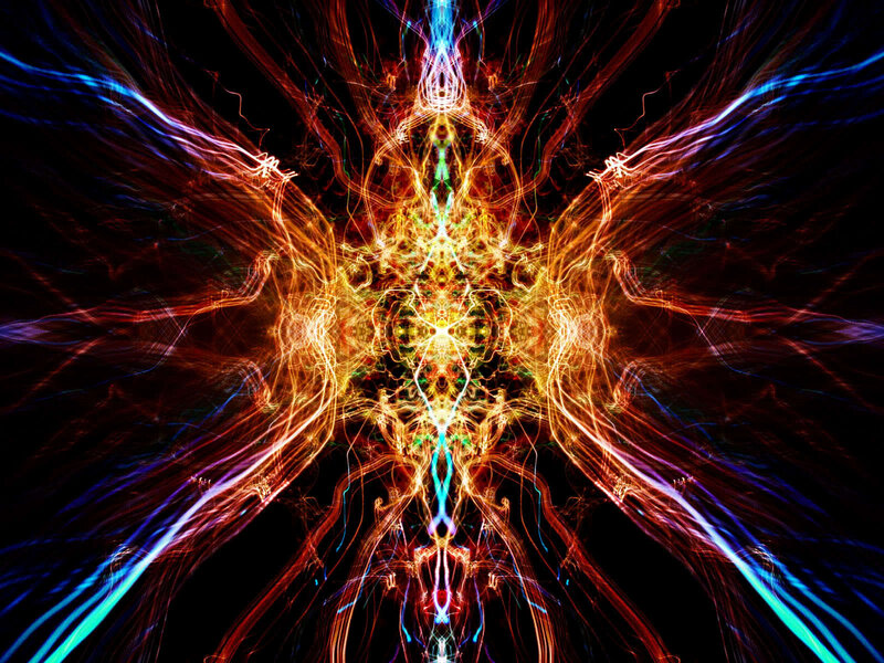 Symmetrical Light Patterns — Blue