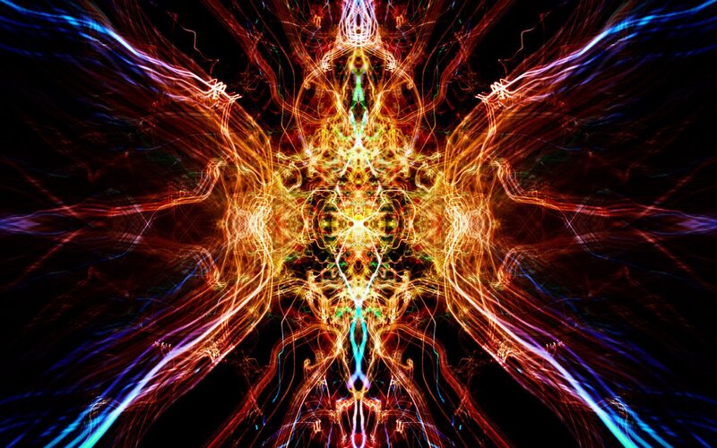 Symmetrical Light Patterns — Red