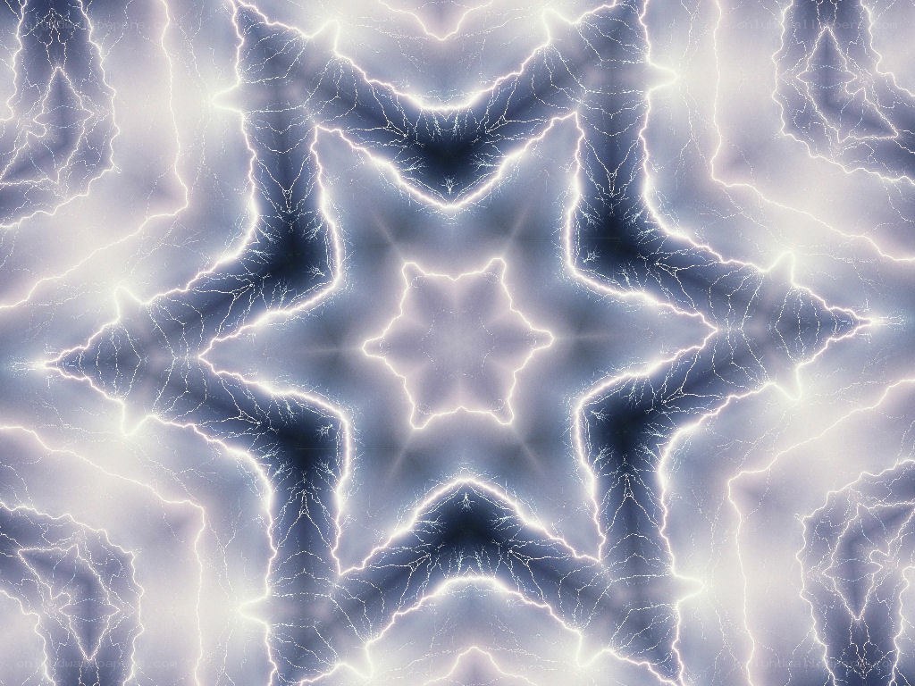 Symmetrical lightning star pattern