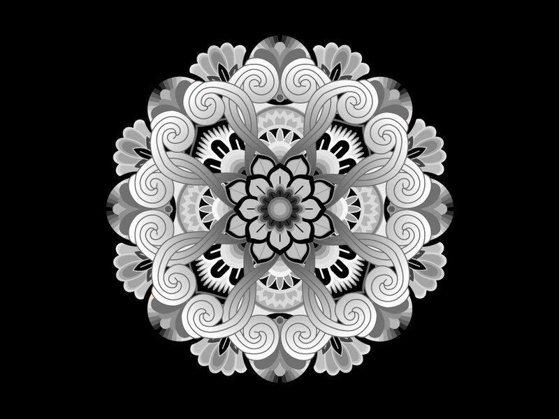 symmetrical mandala design