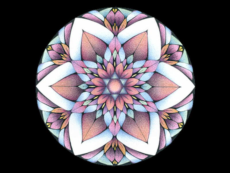 Symmetrical Mandala Design — Purple