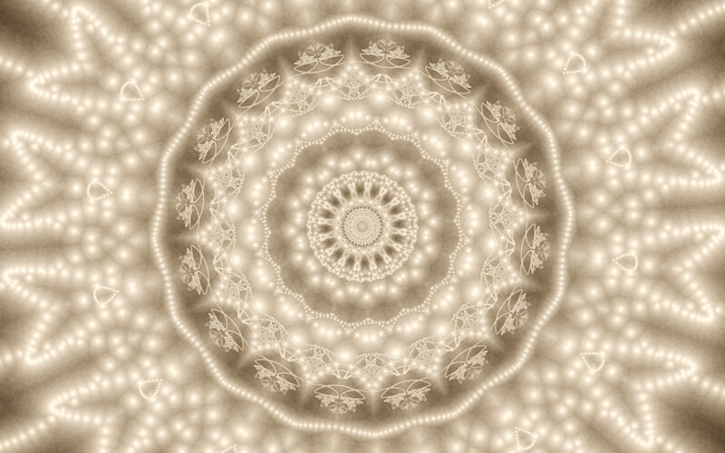 Symmetrical Mandala Pattern — Beige