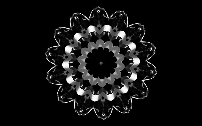 Symmetrical Mandala Pattern — Black, Calm