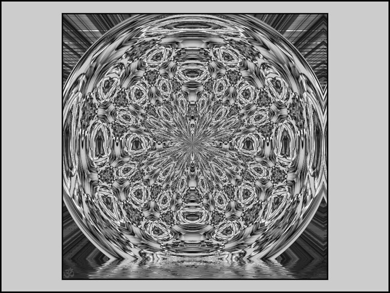 Symmetrical Mandala Pattern — Black