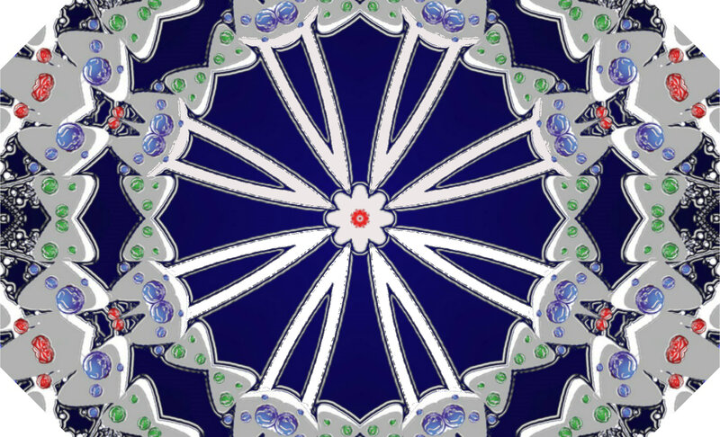 Symmetrical Mandala Pattern — Blue, Calm