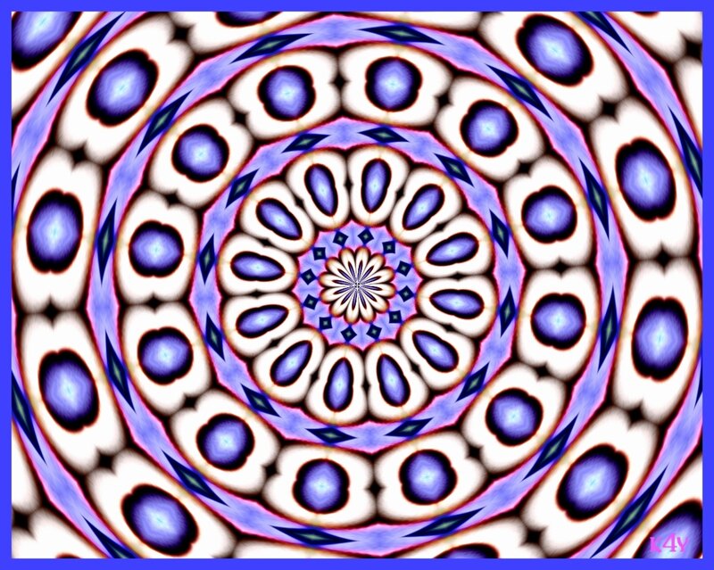 Symmetrical Mandala Pattern — Blue