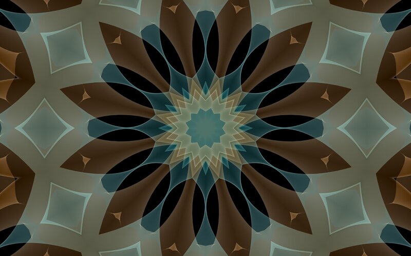 Symmetrical Mandala Pattern — Brown