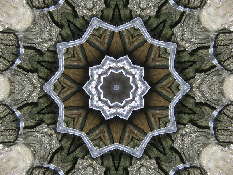 Symmetrical Mandala Pattern — Gray