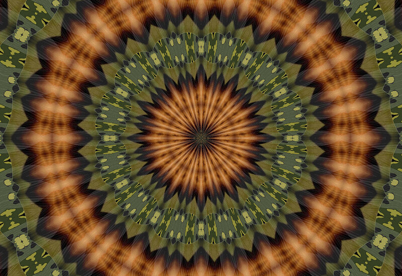 Symmetrical Mandala Pattern — Green