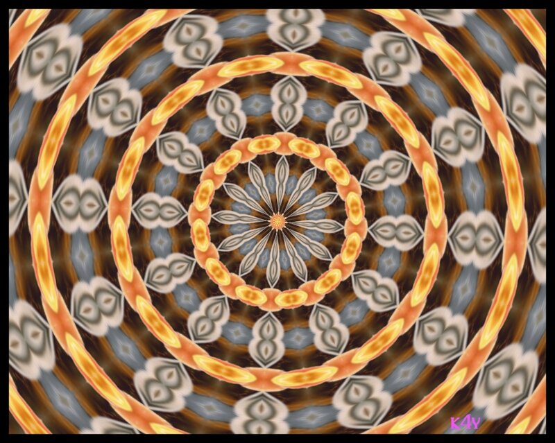 Symmetrical Mandala Pattern — Orange
