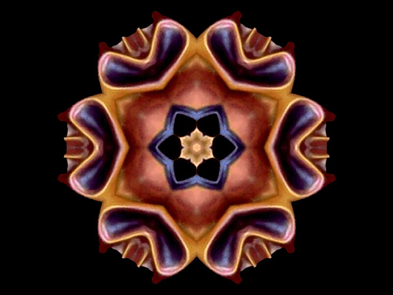 Symmetrical Mandala Pattern — Purple, Abstract