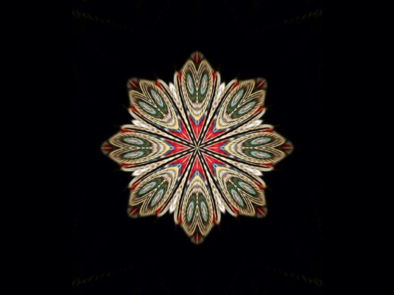 Symmetrical Mandala Pattern — Red, Calm, Digital Art