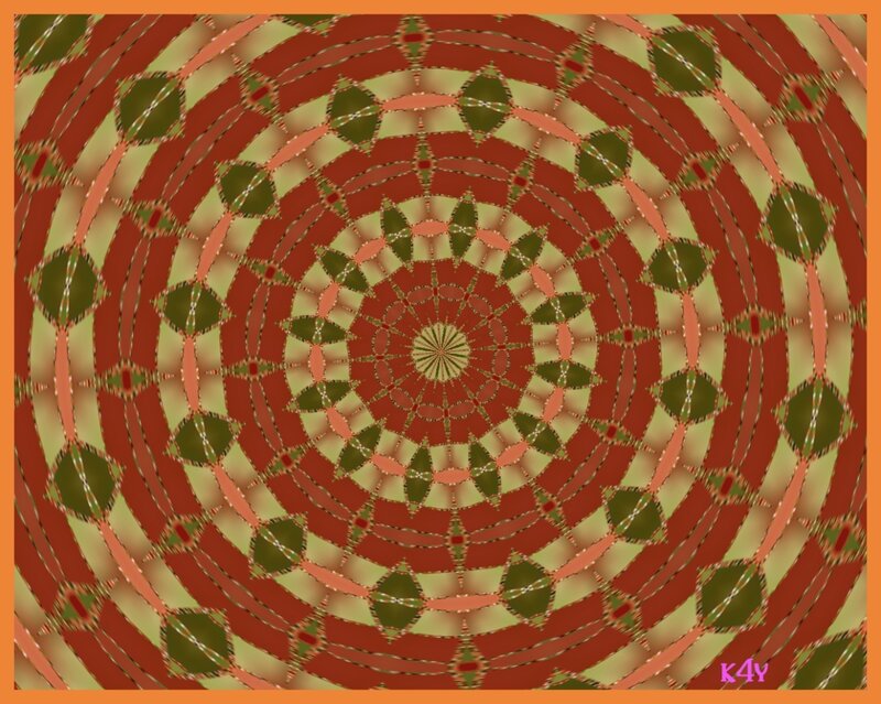 Symmetrical Mandala Pattern — Red