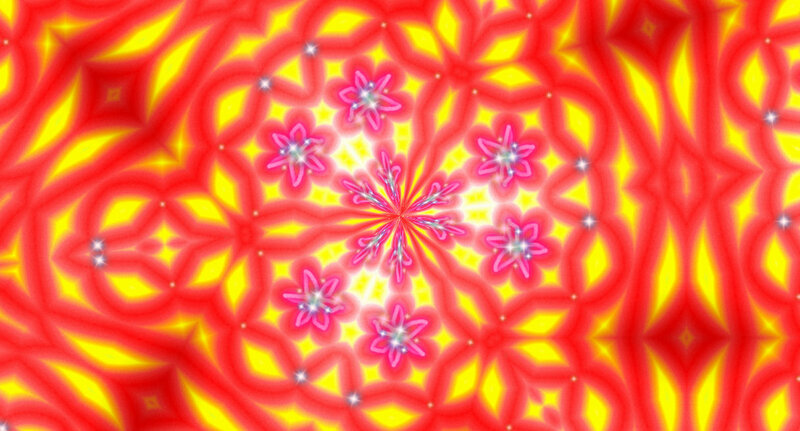 Symmetrical Mandala Pattern — Red, Vibrant