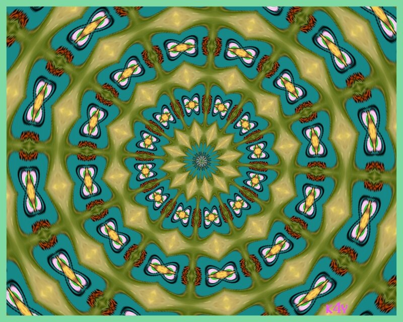 Symmetrical Mandala Pattern — Teal, Hypnotic