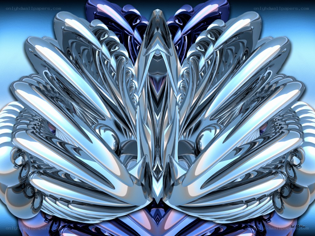 Symmetrical metallic fractal design