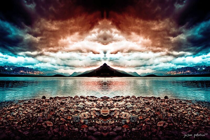 Symmetrical Mountain Lake