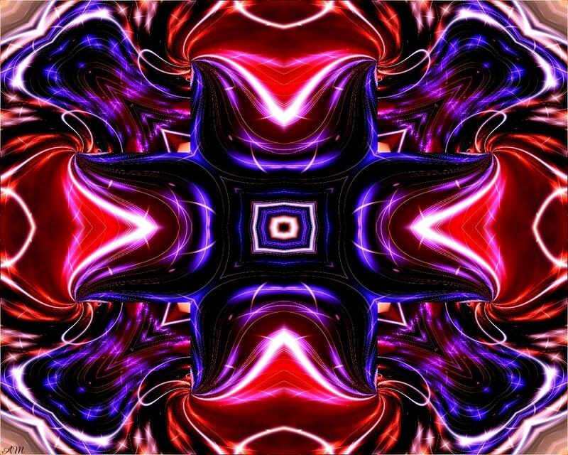 Symmetrical Neon Fractal