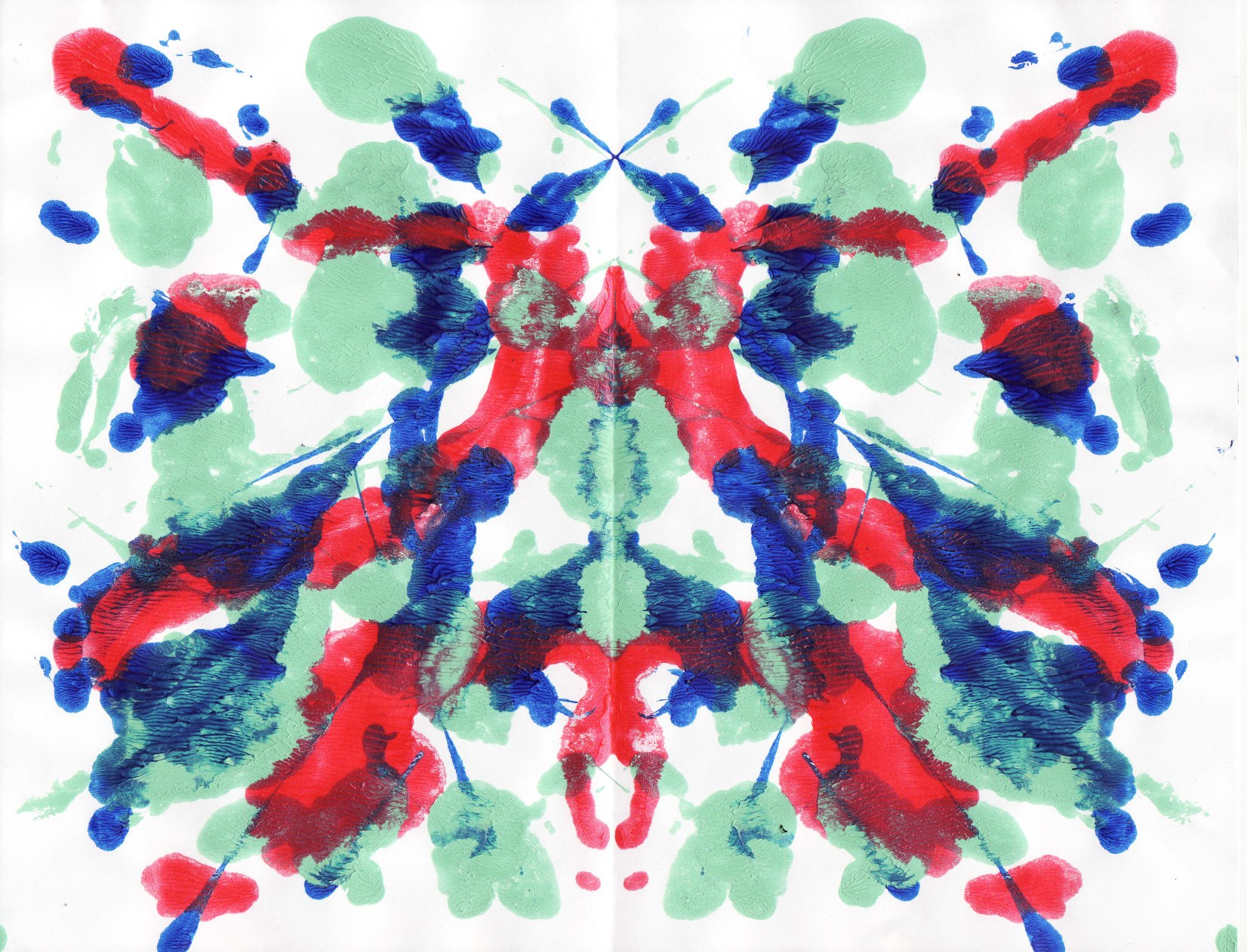 Symmetrical paint splatter art