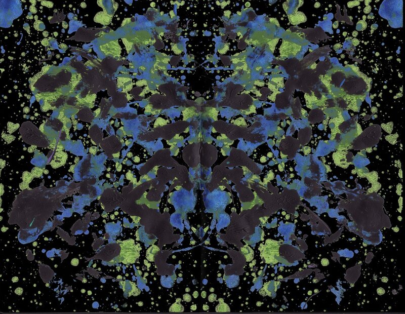 Symmetrical Paint Splatters — Black