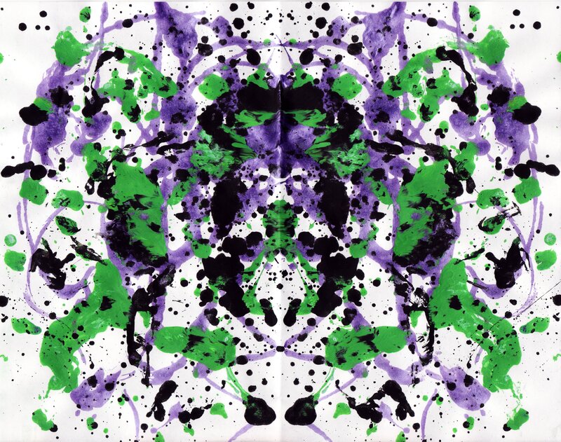 Symmetrical Paint Splatters — Purple