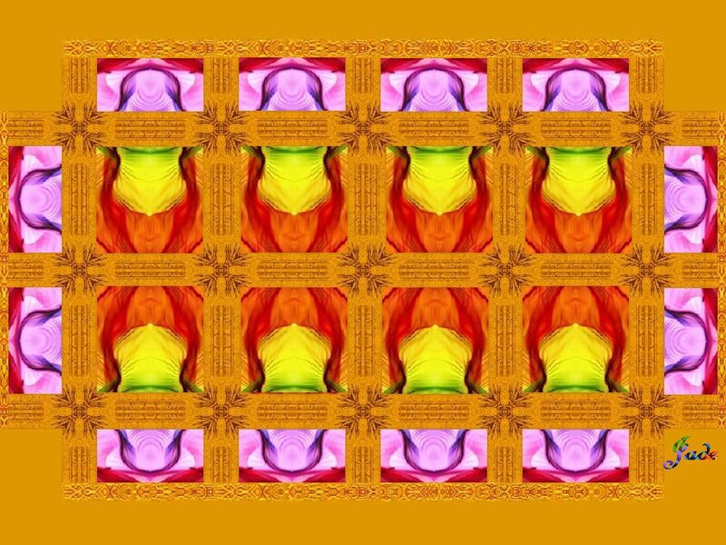 Symmetrical Pattern with Faces