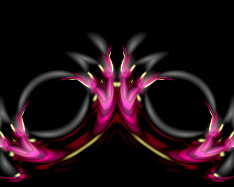 Symmetrical Pink and Yellow Design