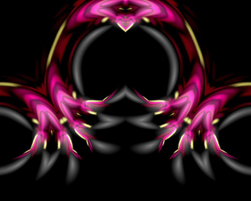 Symmetrical Pink Fractal Design — Mystical